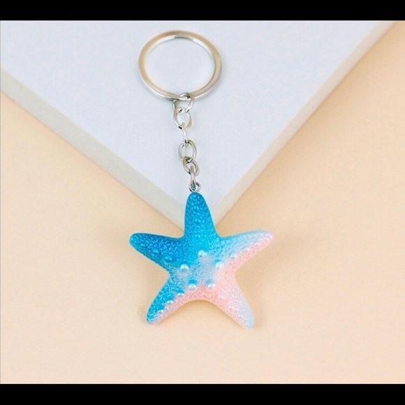 New!! Gradient Starfish Keychain / Purse Charm. - Picture 2 of 3